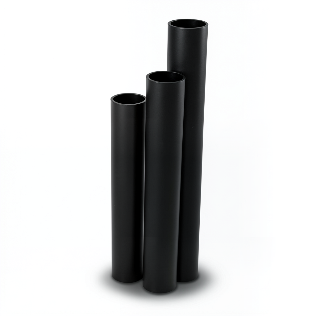 HDPE Pipes 16 Bar Pressure 75 mm Diameter 10.3 mm Thickness Black