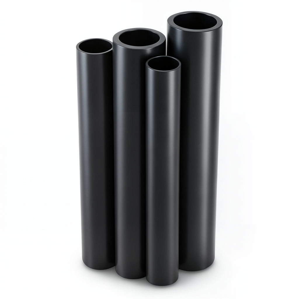 مواسير HDPE PE 80 ضغط 16 بار قطر خارجي 400 مم سمك 44.7 مم لون أسود