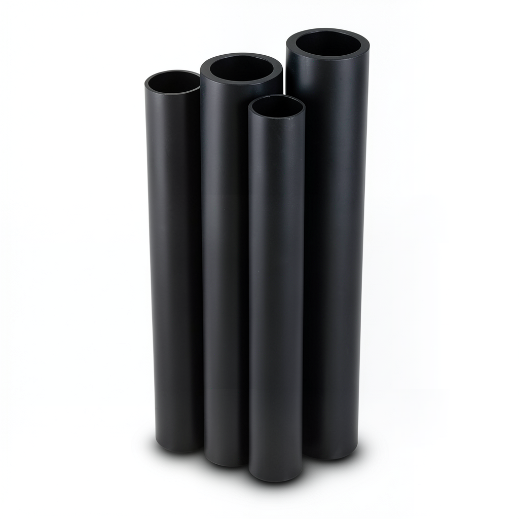 High Density Polyethylene HDPE Pipes PE 80 Pressure 16 Bar Outside Diameter 450 mm Thickness 50.3 mm Black