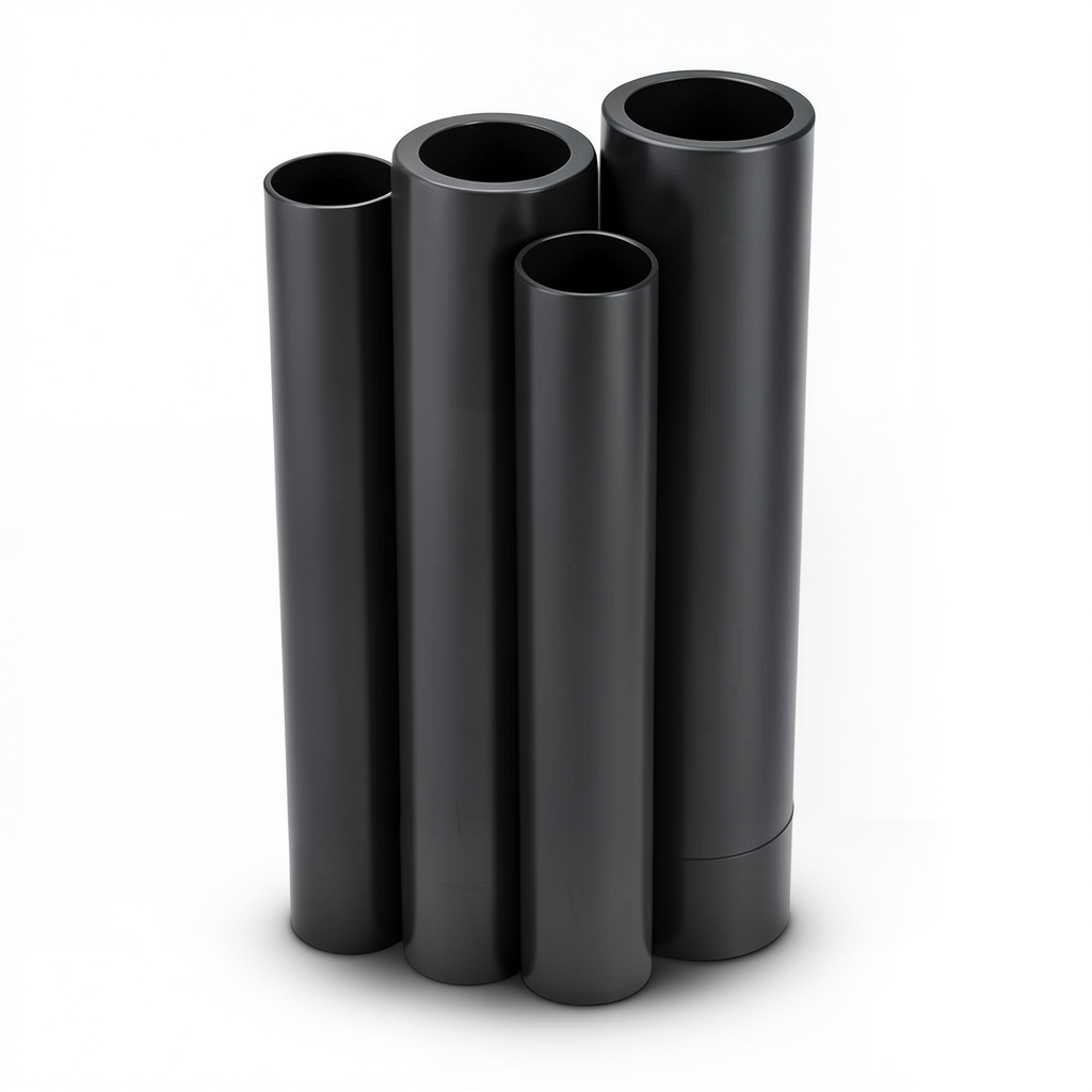 HDPE Pipes PE 80 Pressure 16 Bar Outside Diameter 500 mm Thickness 55.8 mm Weight 77.3 kg/m Black