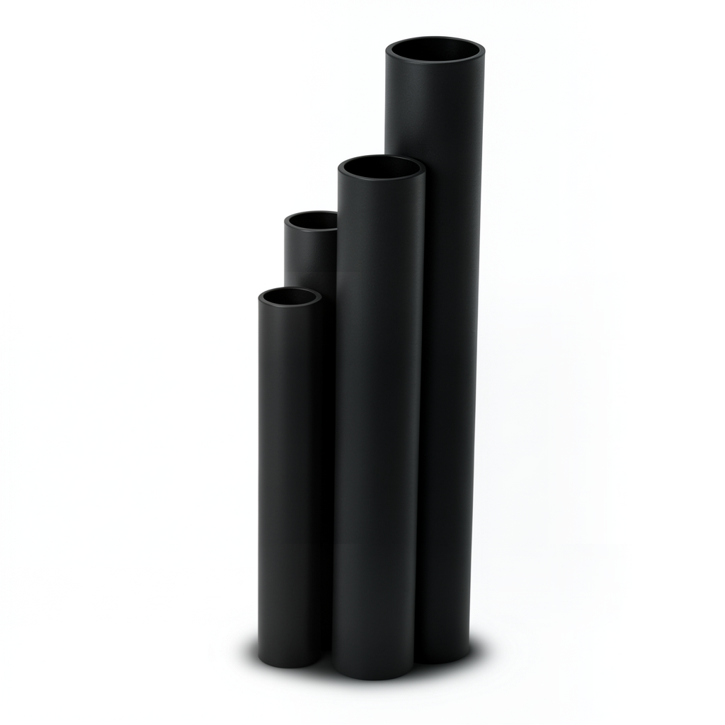 أنابيب HDPE SDR 5 قطر خارجي 125 مم سمك 25.1 مم لون أسود