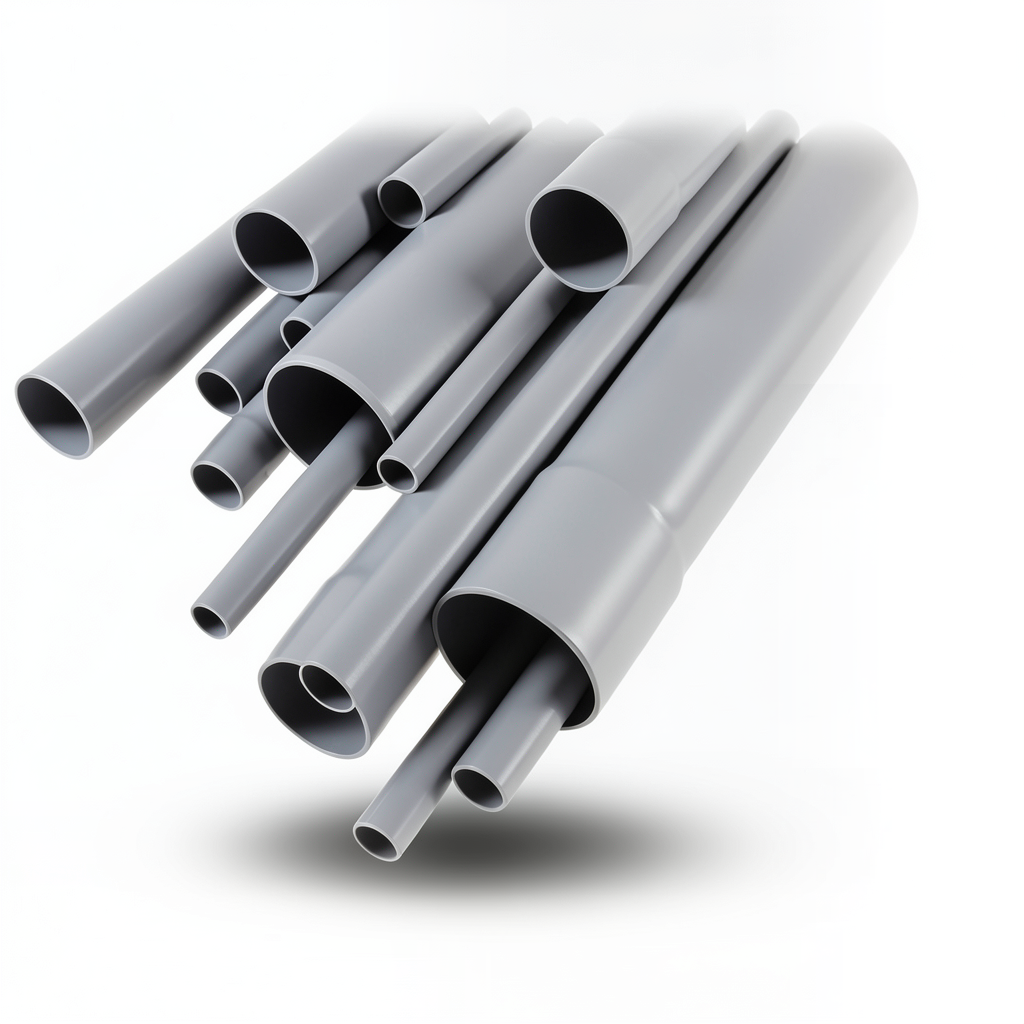 مواسير UPVC EPC 80 مقاس 1 إنش سمك 4.55 مم لون رمادي