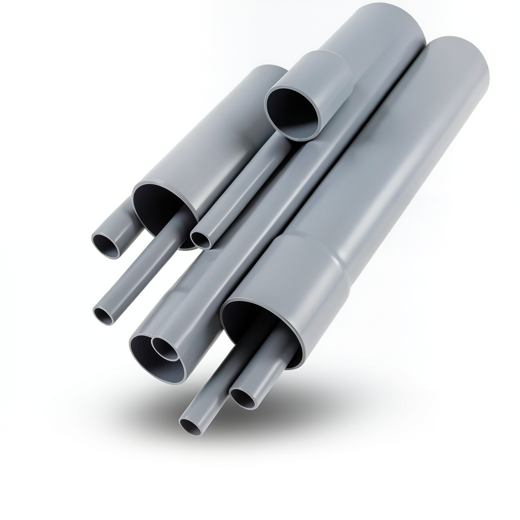 مواسير UPVC EPC 80 مقاس ¼ 1 إنش سمك 4.85 مم لون رمادي