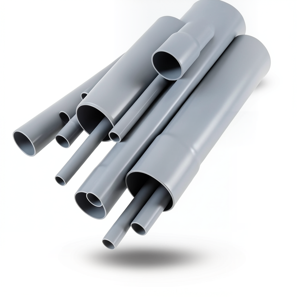 مواسير UPVC EPC 80 مقاس ½ 1 إنش سمك 5.08 مم لون رمادي