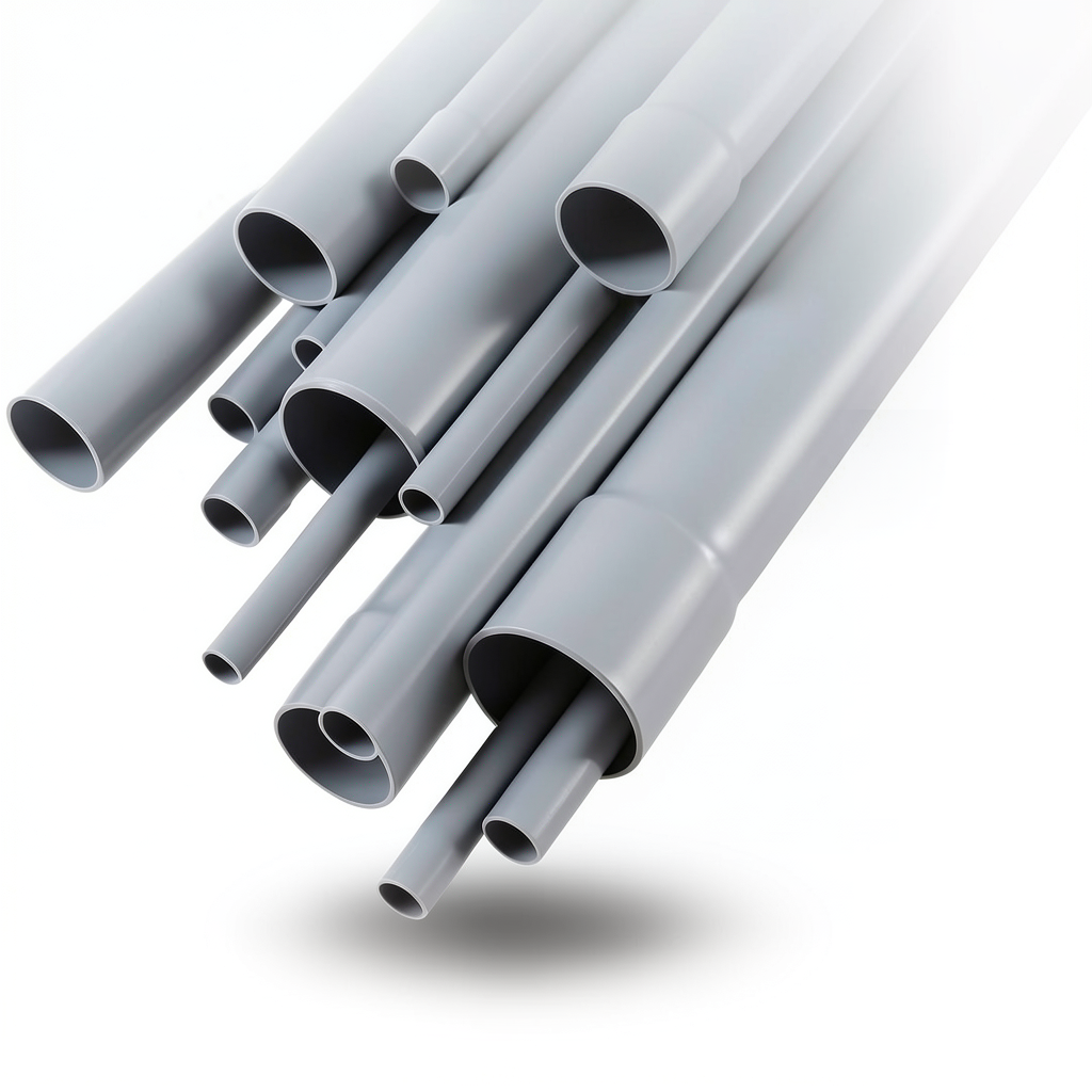 مواسير UPVC EPC 80 مقاس 2 إنش سمك 5.54 مم لون رمادي
