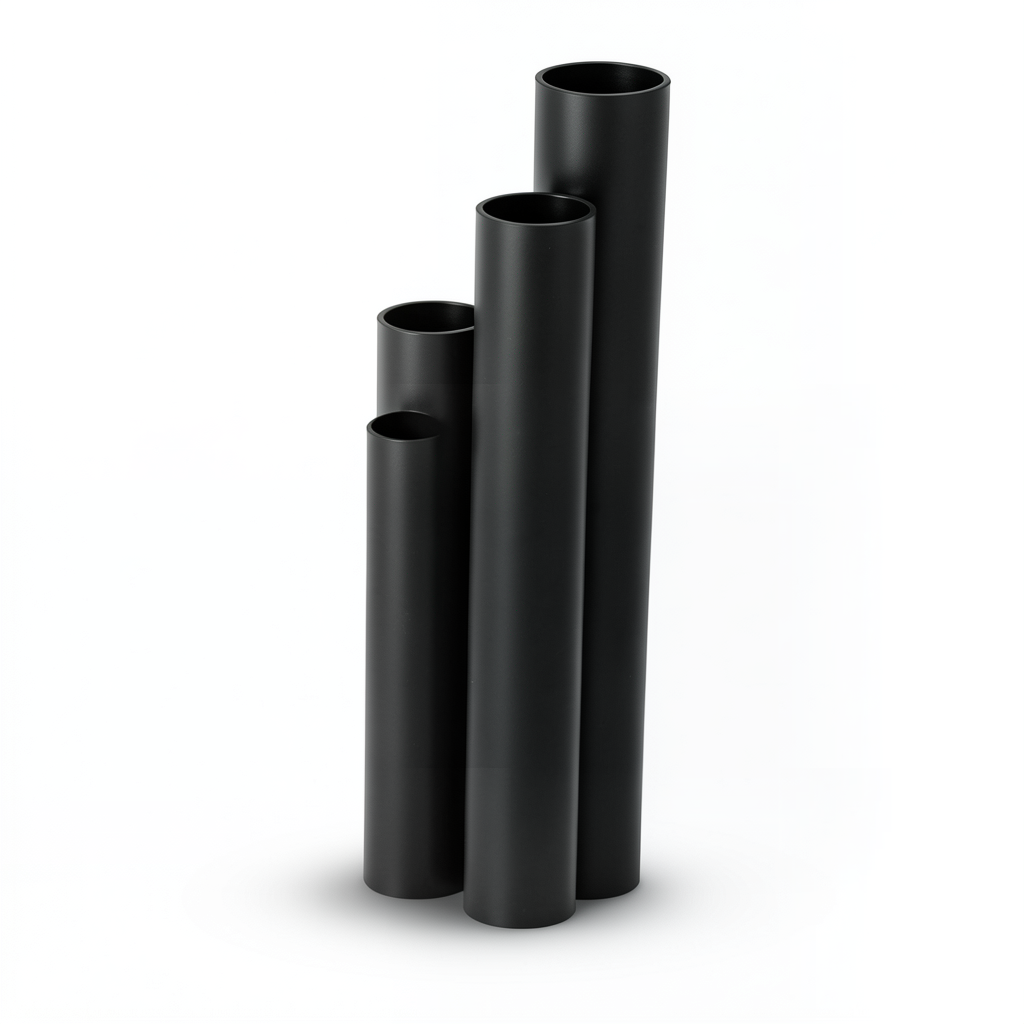 أنابيب HDPE SDR 5 قطر خارجي 200 مم سمك 40.1 مم لون أسود