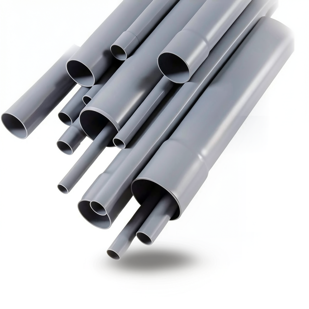 مواسير UPVC EPC 80 مقاس 3 إنش سمك 7.62 مم لون رمادي