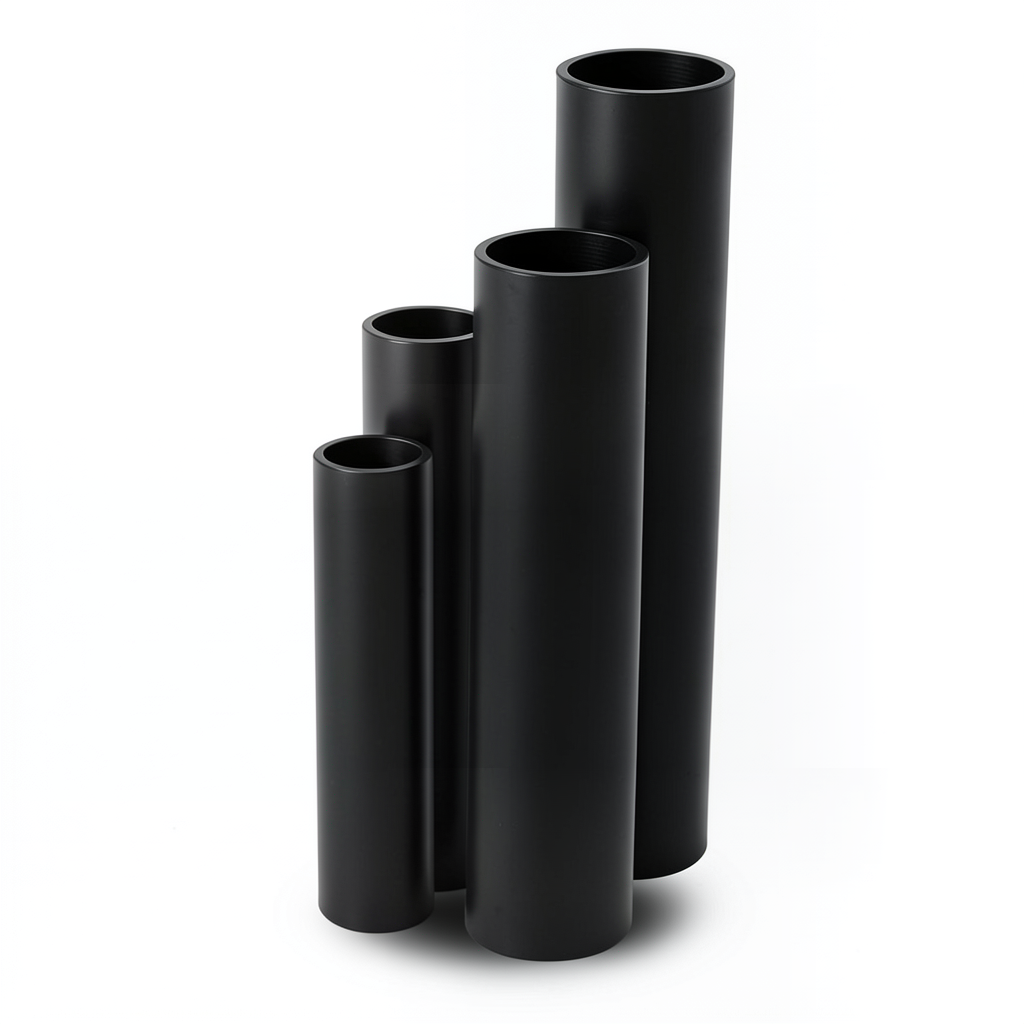 أنابيب HDPE نسبة الأبعاد القياسية 9 قطر خارجي 20 مم سمك 2.3 مم لون أسود