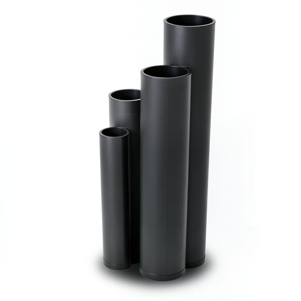 أنابيب HDPE SDR 5 قطر خارجي 125 مم سمك 25.1 مم لون أسود