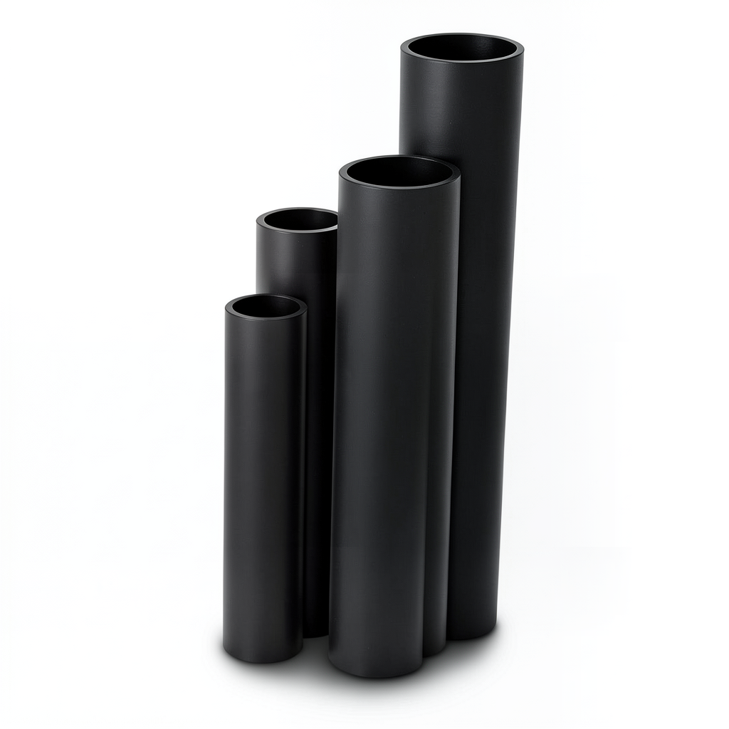 أنابيب HDPE SDR 5 قطر خارجي 160 مم سمك 32.1 مم لون أسود