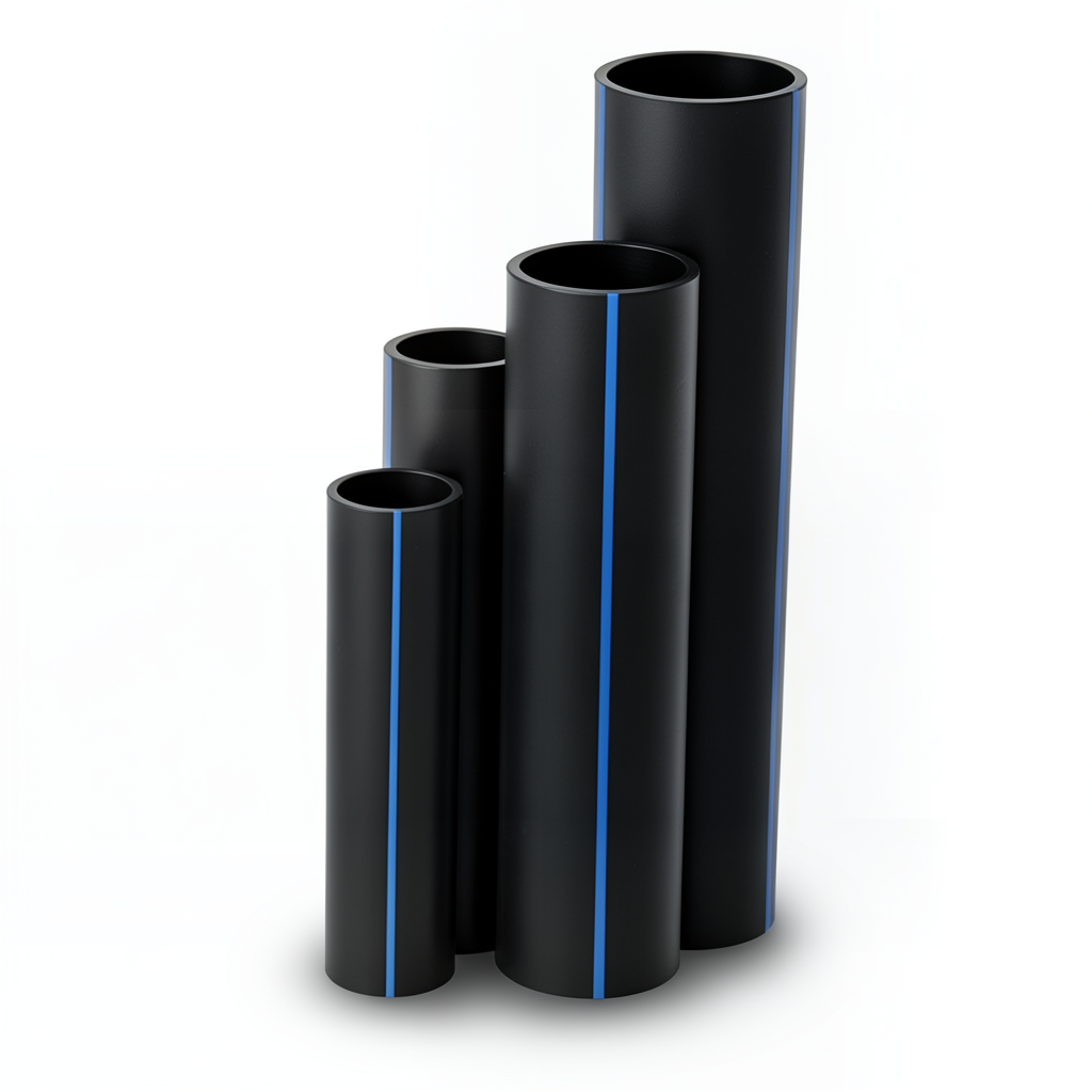 أنابيب HDPE نسبة الأبعاد القياسية 9 قطر خارجي 75 مم سمك 8.4 مم لون أسود