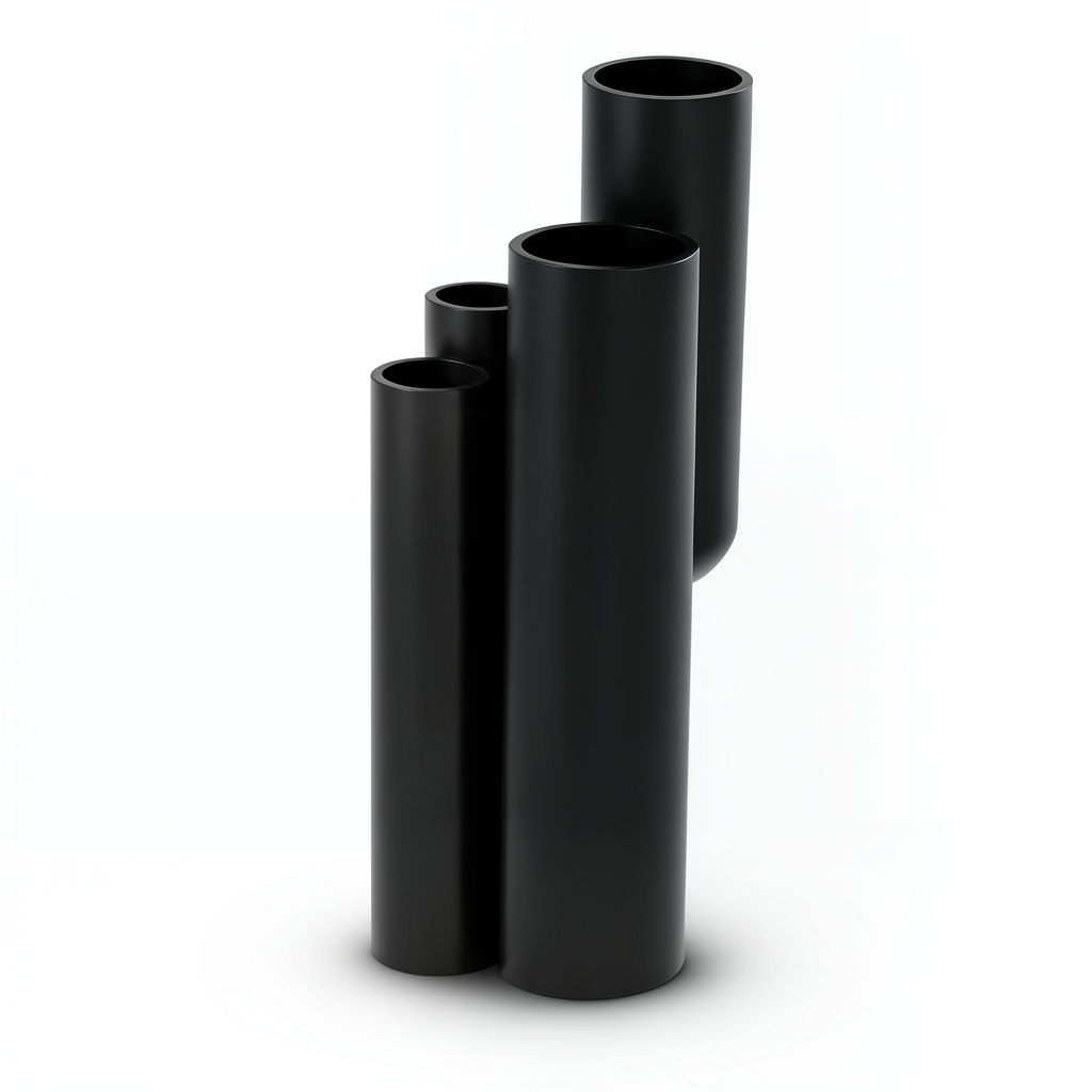 HDPE Pipes SDR 5 Outside Diameter 225 mm Thickness 45.1 mm Black