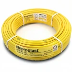 أنابيب HDPE نيبروبلاست PE 80 ضغط 16 بار قطر خارجي 110 مم سمك 12.3 مم لون أصفر 