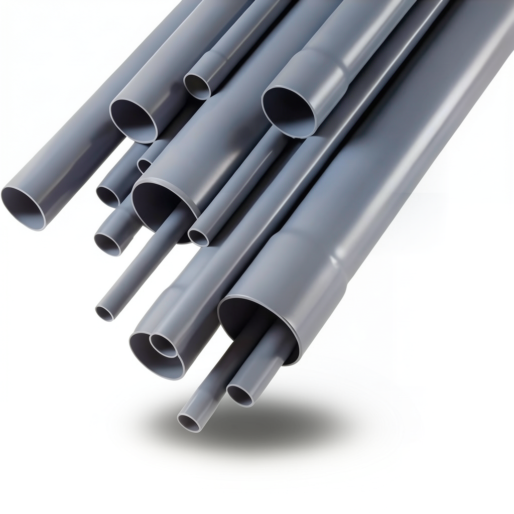 UPVC Pipes EPC 80 4 Inch Size Thickness 8.56 mm Gray