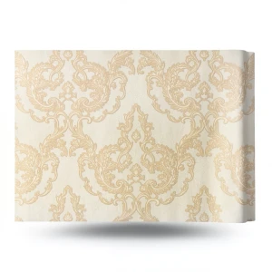 Italian Wallpaper Classic Design 10m x 1.06m Light Beige