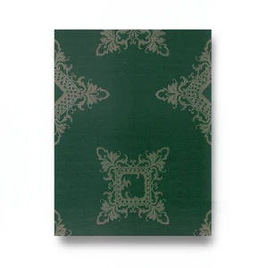 Italian Wallpaper Patterned Design 10m x 0.70m Dark Green