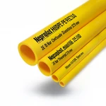 مواسير HDPE نيبروبلاست PE 100 ضغط 20 بار قطر خارجي 250 مم سمك 27.9 مم لون أصفر 