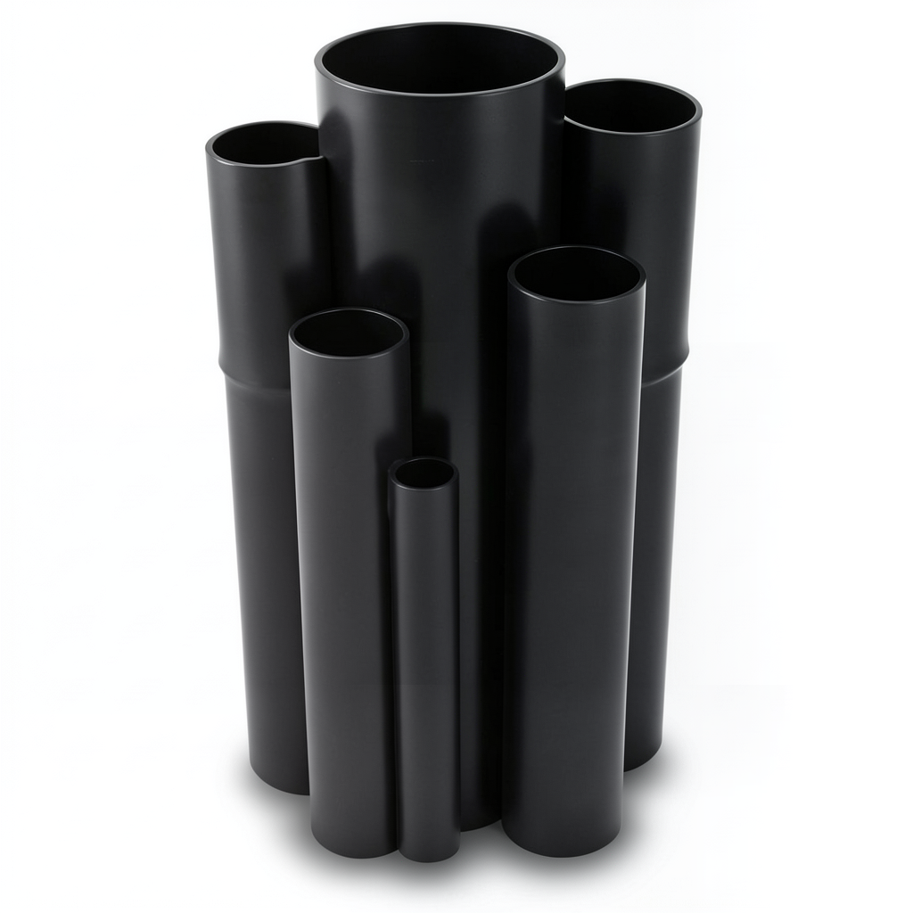 مواسير UPVC ضغط 2.5 بار قطر خارجي 500 مم سمك 4 مم لون أسود
