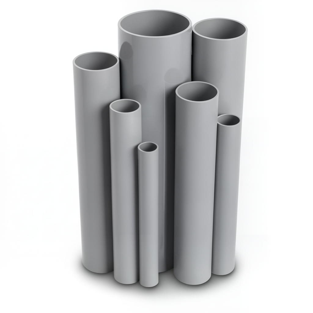 UPVC Pipes Nominal Pressure 4 Bar Outside Diameter 500 mm Thickness 9.8 mm Gray