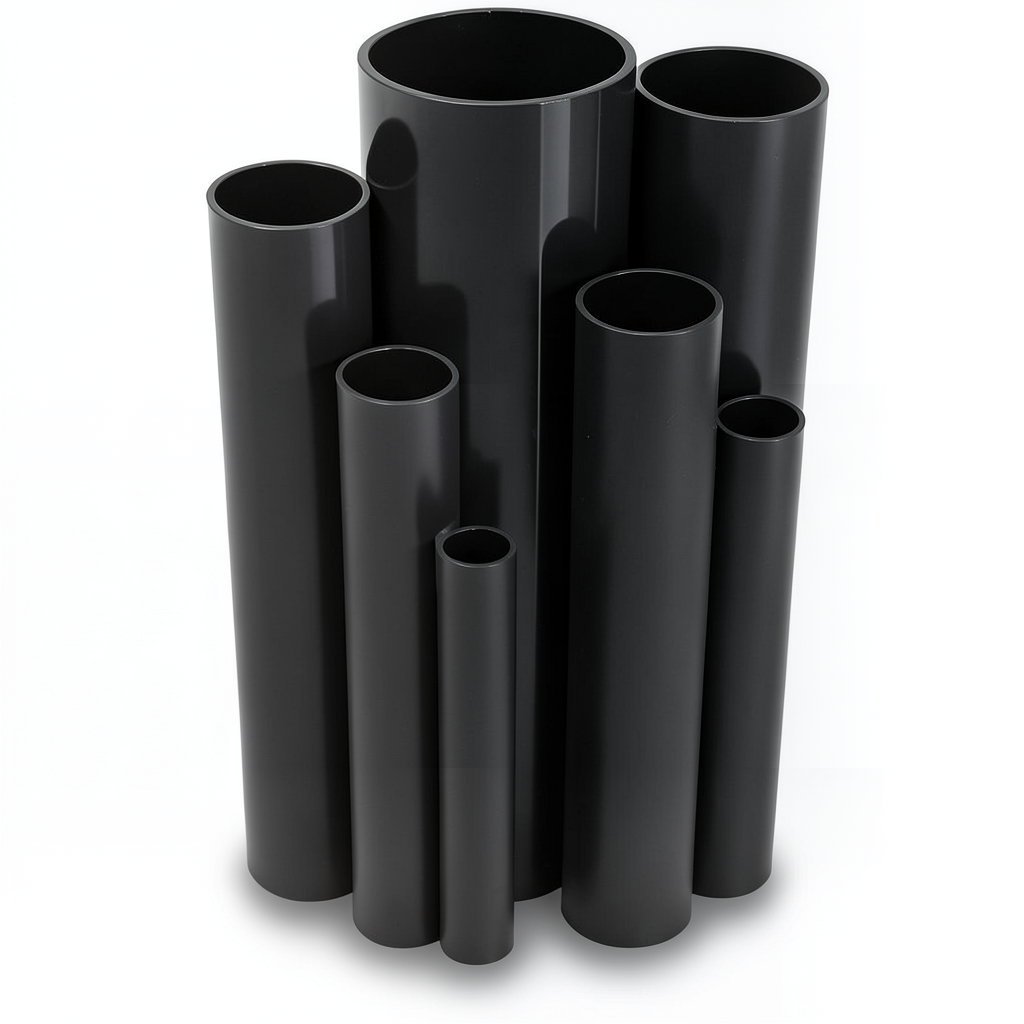 UPVC Pipes 4 Bar Pressure 500 mm Diameter 9.8 mm Thickness Black