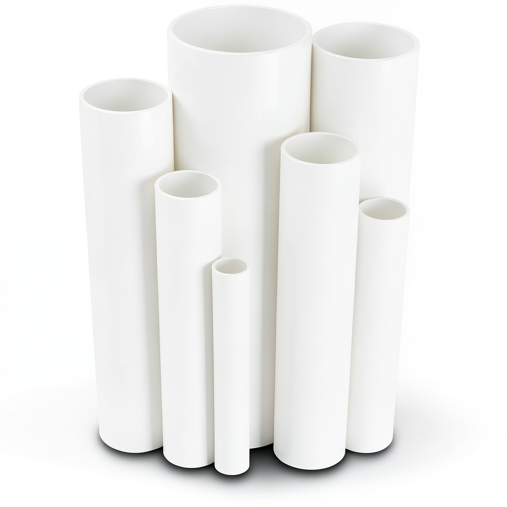 مواسير UPVC ضغط 10 بار قطر خارجي 160 مم سمك 7.7 مم لون أبيض