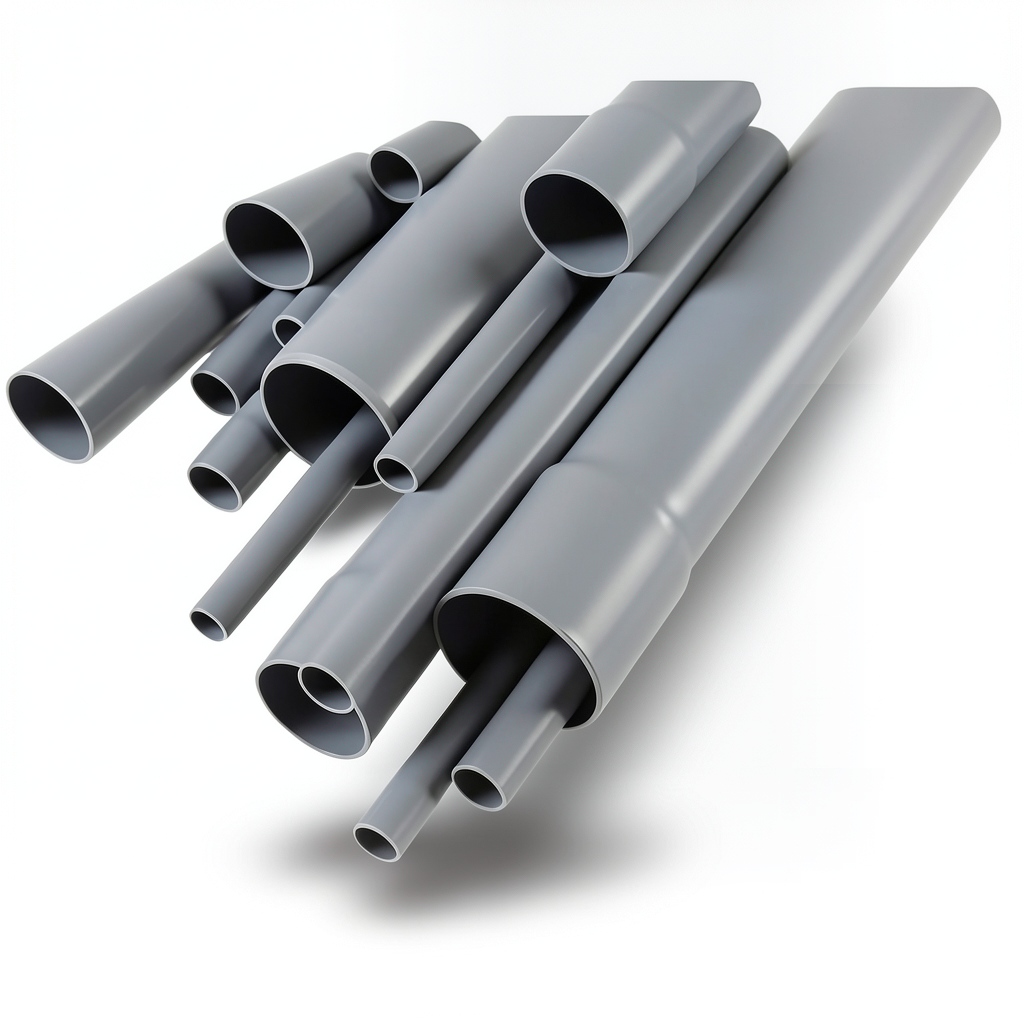 UPVC Pipes Schedule 80 Size 6 Inch Thickness 10.97 mm Gray