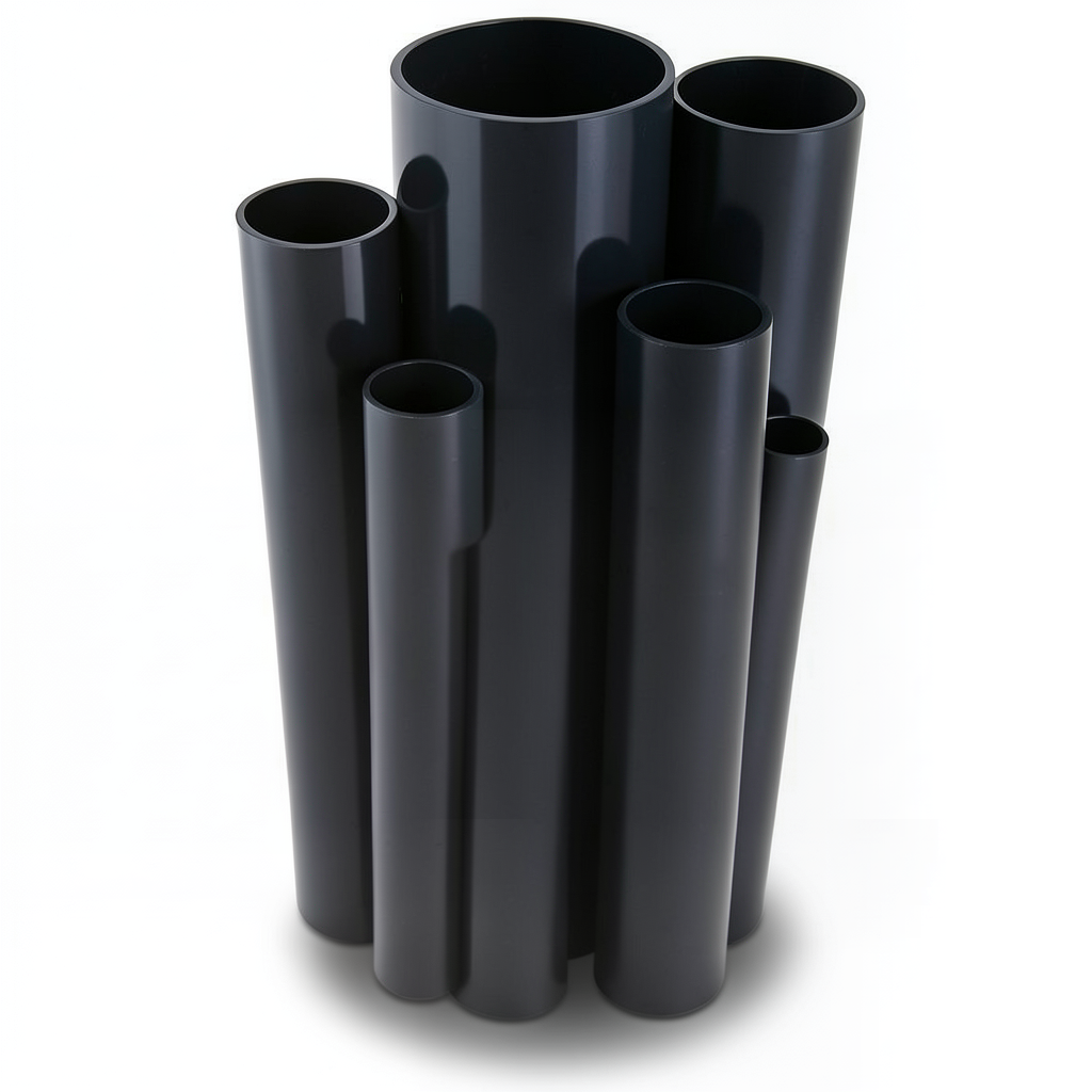 مواسير UPVC ضغط 4 بار قطر خارجي 560 مم سمك 11 مم لون أسود