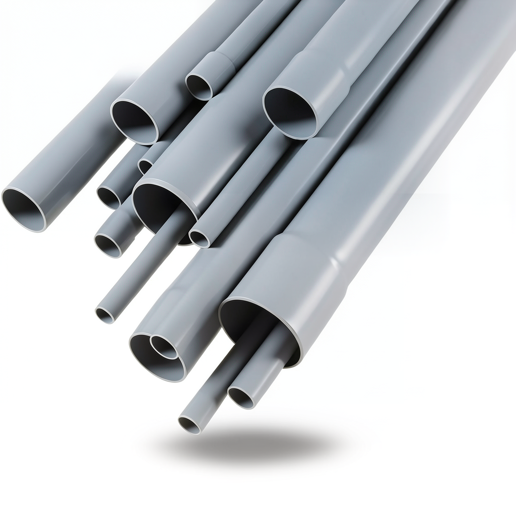 UPVC Pipes Schedule 80 Size 8 Inch Thickness 12.7 mm Gray