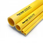مواسير HDPE نيبروبلاست PE 100 ضغط 20 بار قطر خارجي 280 مم سمك 31.3 مم لون أصفر 