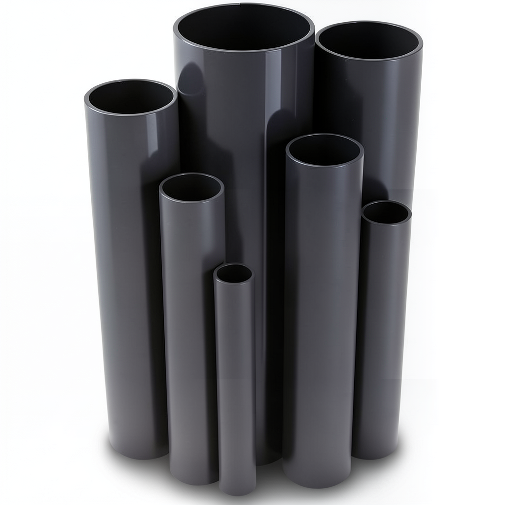 UPVC Pipes 2.5 Bar Pressure 500 mm Diameter 4 mm Thickness Black