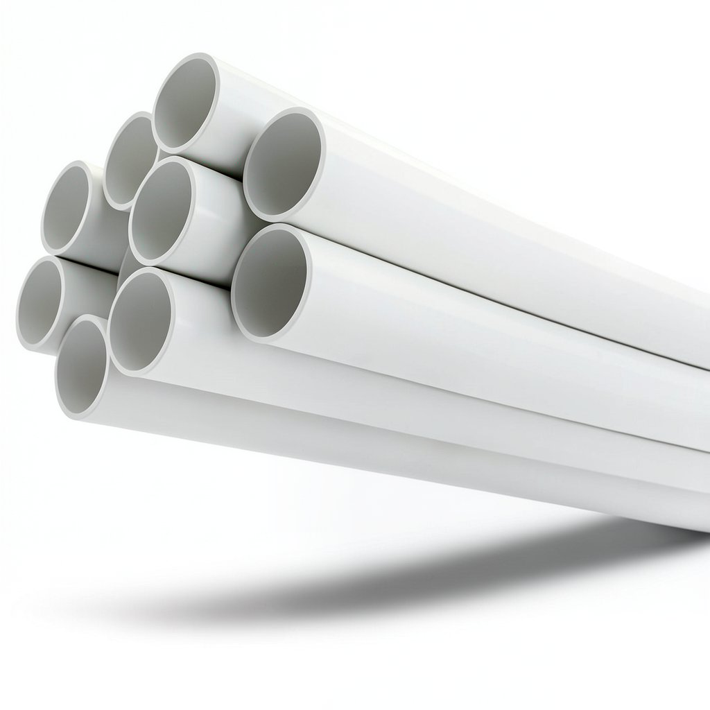مواسير UPVC جدول 40 مقاس ½ إنش سمك 2.77 مم لون أبيض