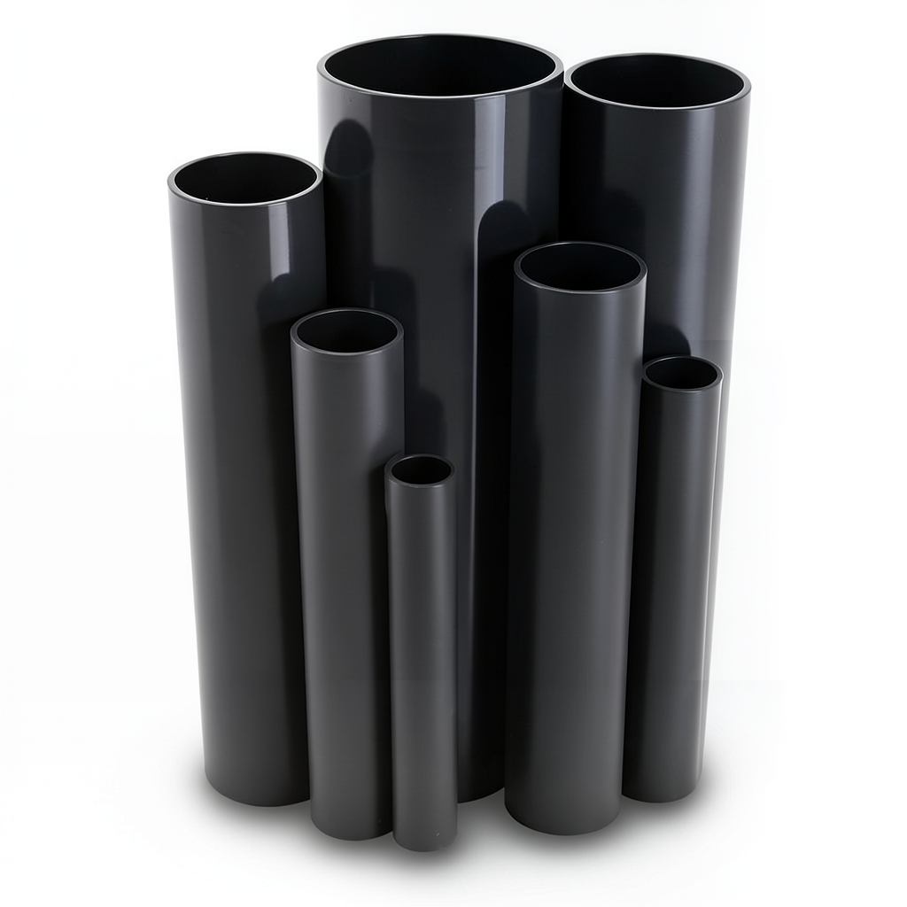 UPVC Pipes Nominal Pressure 6 Bar Outside Diameter 500 mm Thickness 14.6 mm Black