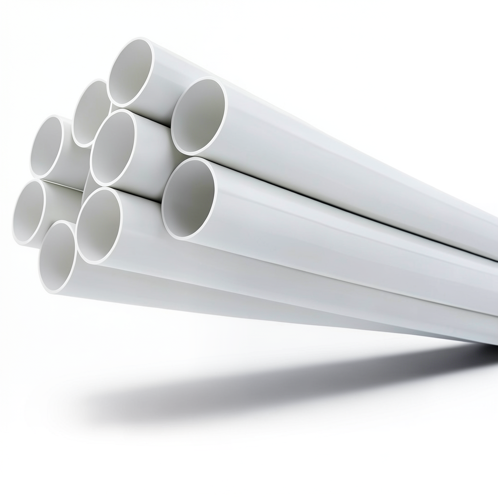 مواسير UPVC جدول 40 مقاس 1 إنش سمك 3.38 مم لون أبيض
