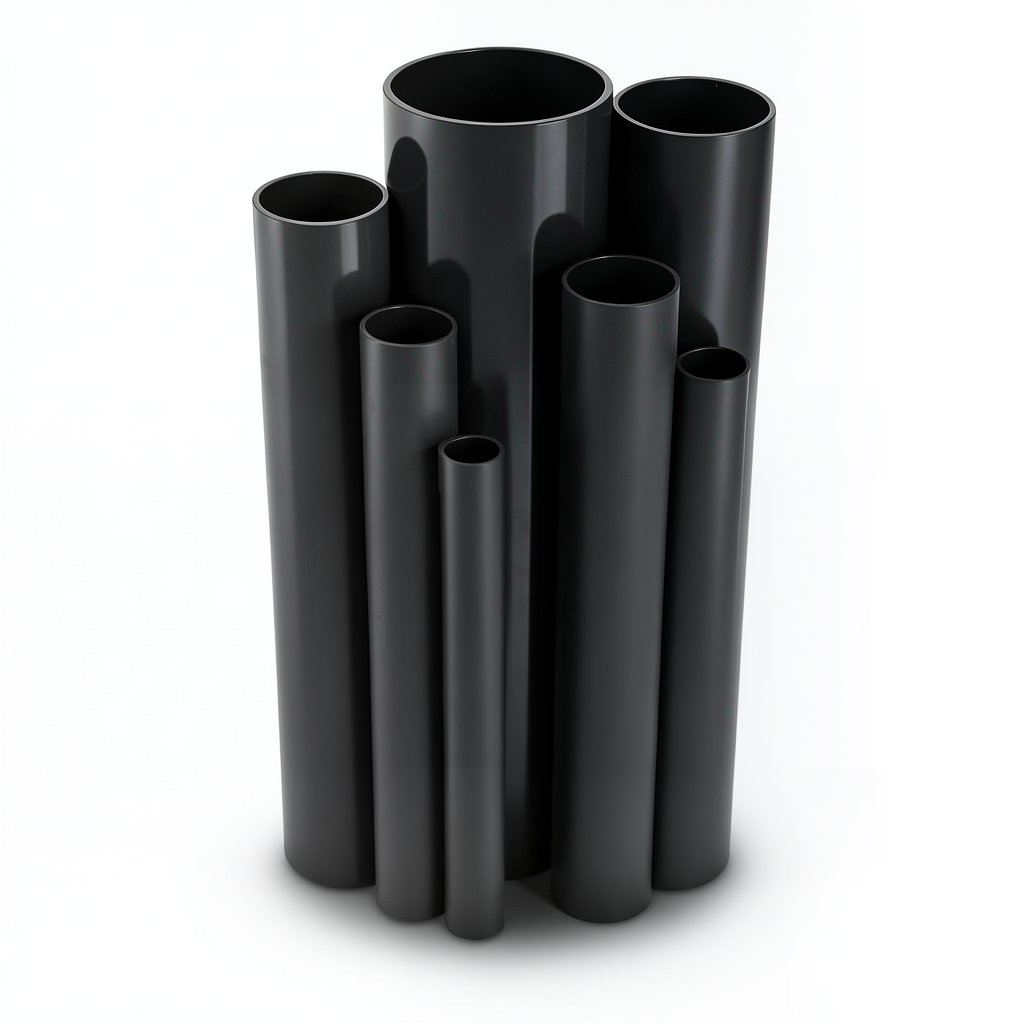 مواسير UPVC ضغط اسمي 6 بار قطر خارجي 560 مم سمك 16.4 مم لون أسود