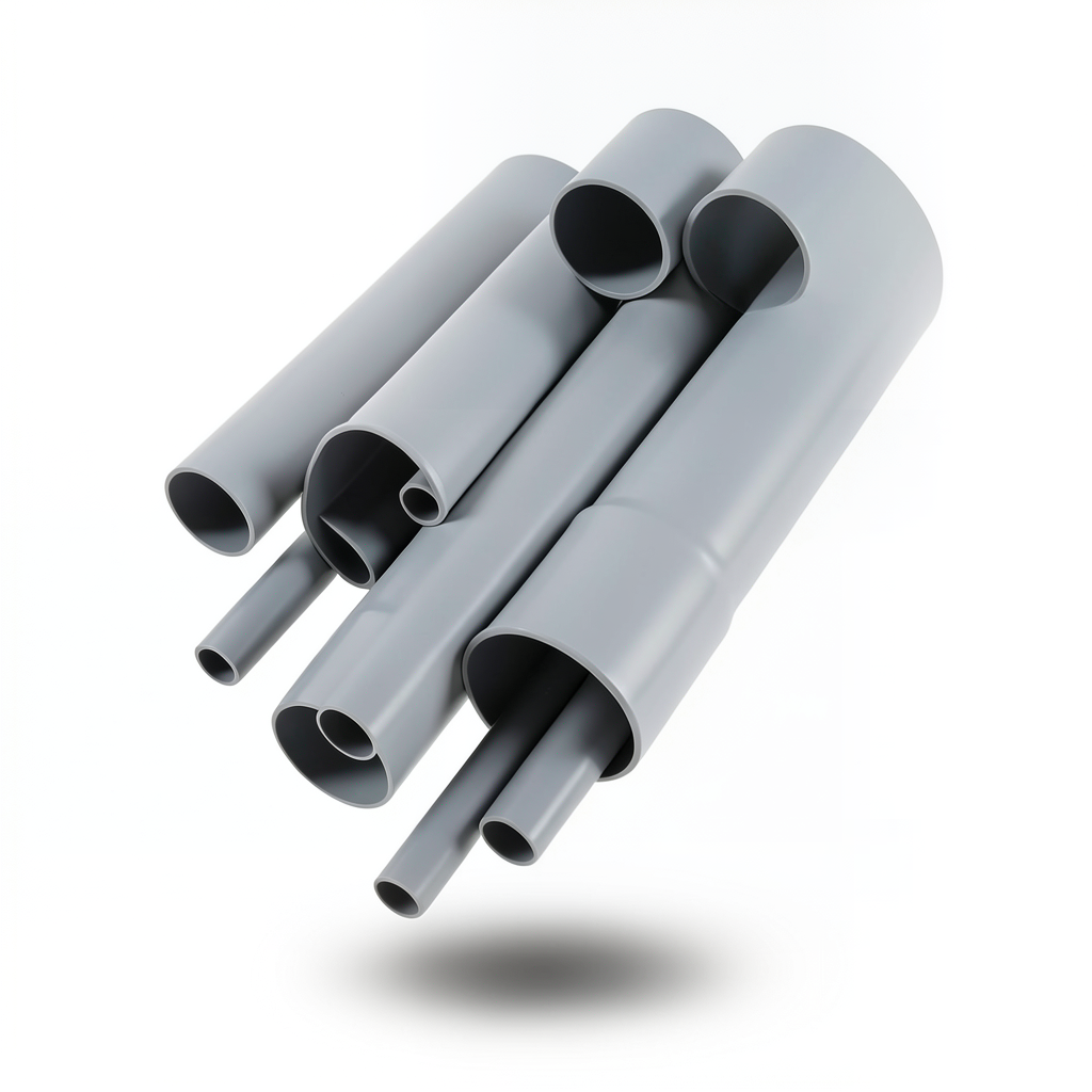 مواسير UPVC EPC 80 مقاس 4 إنش سمك 8.56 مم لون رمادي