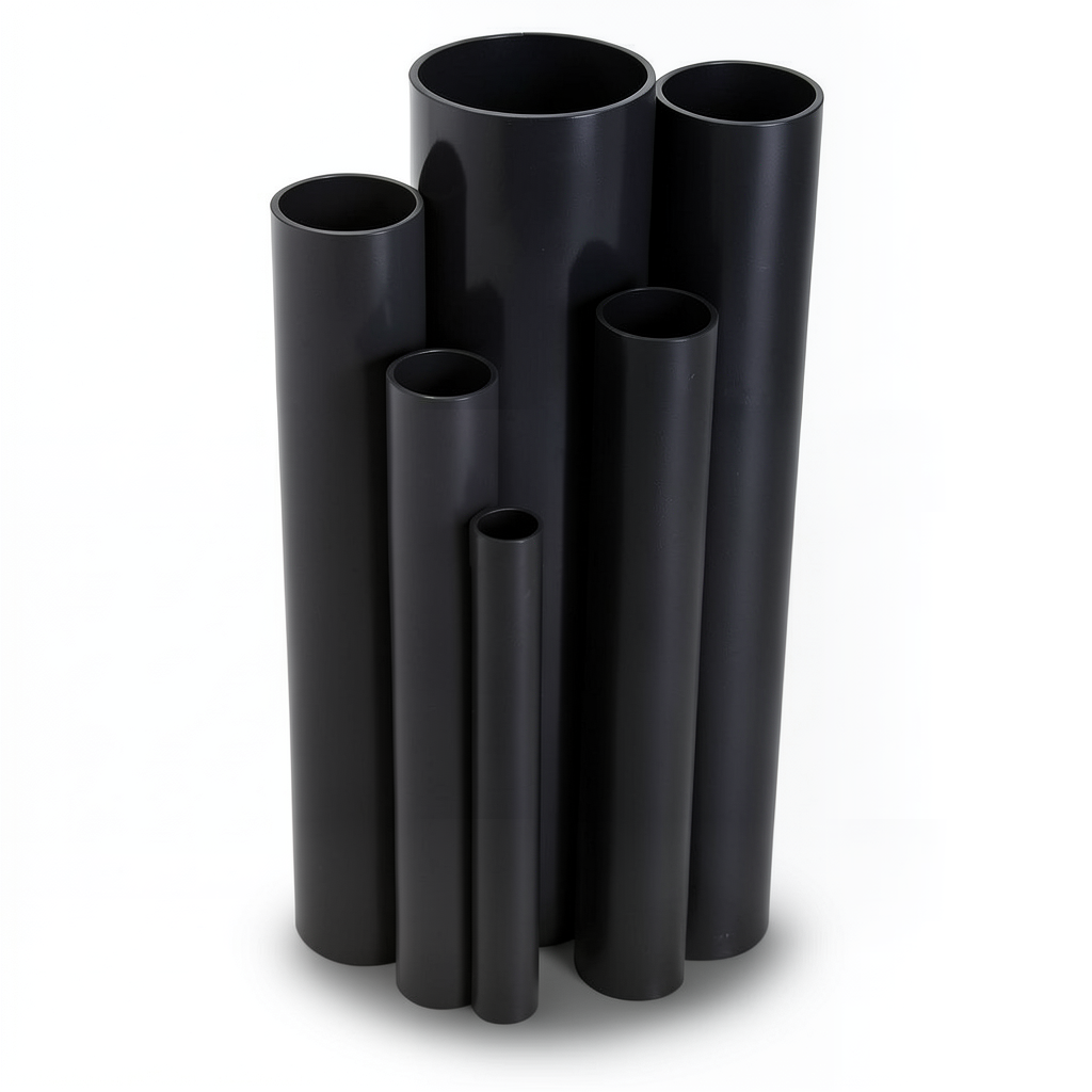مواسير UPVC ضغط 4 بار قطر خارجي 500 مم سمك 9.8 مم لون أسود
