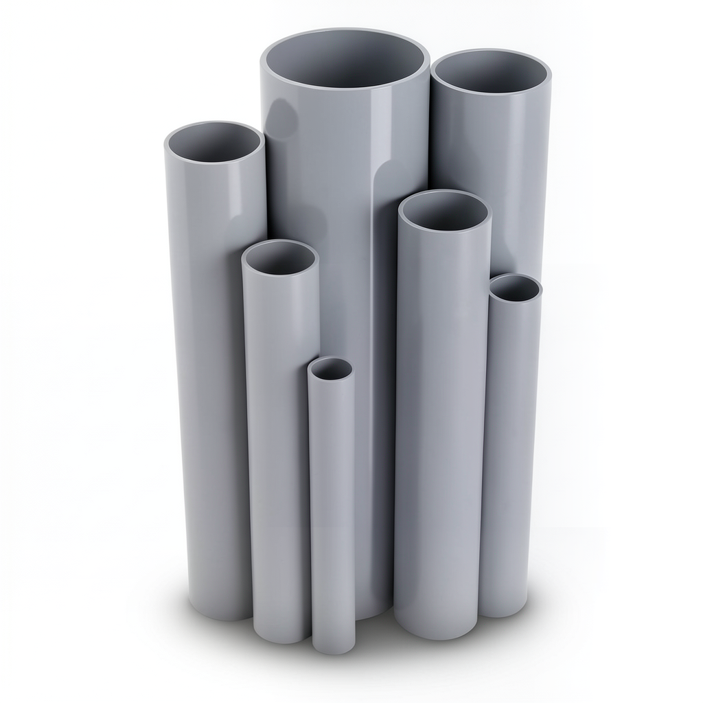 UPVC Pipes Nominal Pressure 10 Bar Outside Diameter 500 mm Thickness 23.9 mm Gray