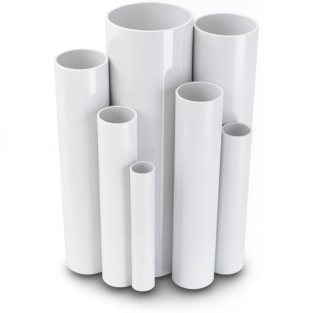 مواسير UPVC ضغط 10 بار قطر خارجي 160 مم سمك 7.7 مم لون أبيض