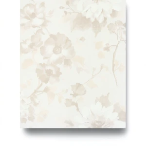 German Floral Wall Covering 10m x 0.53m Pale Beige, Model 10051-14