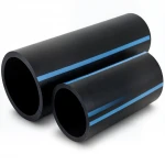 أنابيب HDPE الوطني لشبكات المياه ذات الضغط العالي  ضغط 10 بار قطر خارجي 140 مم سمك 6.7 مم لون اسود