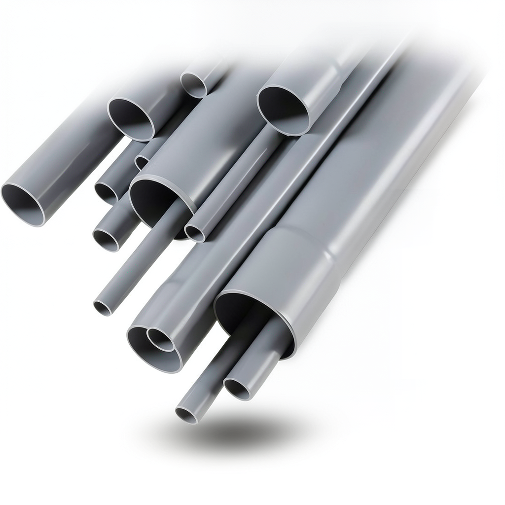 مواسير UPVC EPC 80 مقاس 4 إنش سمك 8.56 مم لون رمادي