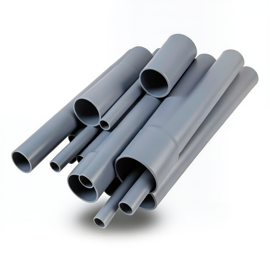 مواسير UPVC EPC 80 مقاس 5 إنش سمك 9.52 مم لون رمادي