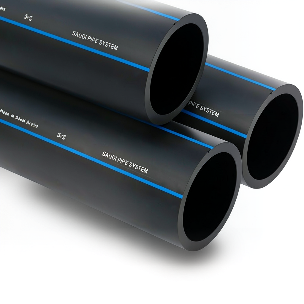 SPS HDPE Pipes PE 80 Pressure 8 Bar Outside Diameter 32 mm Thickness 2 mm Black | Saudi Pipes Systems (SPS)
