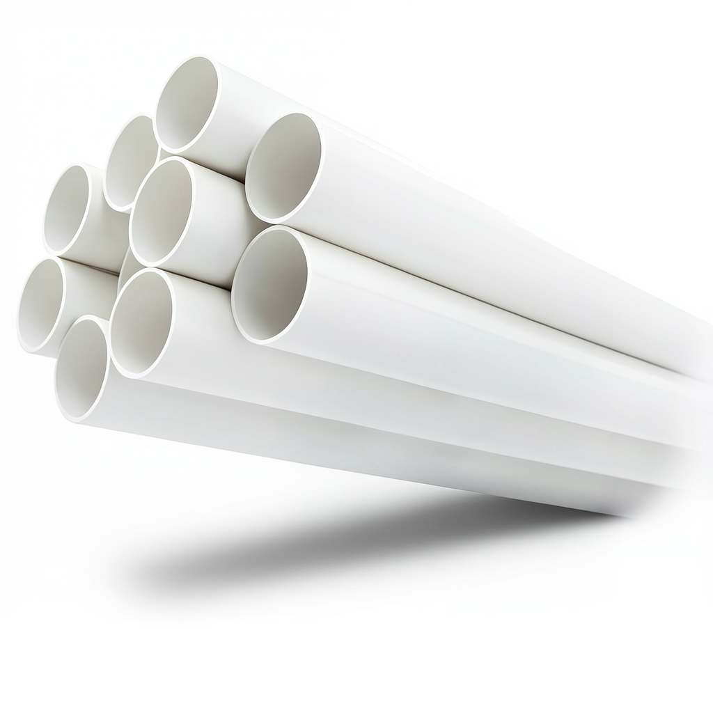 مواسير UPVC جدول 40 مقاس ½ إنش سمك 2.77 مم لون أبيض