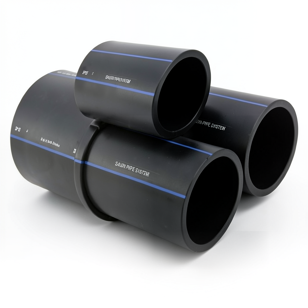 مواسير HDPE PE 80 ضغط 12.5 بار قطر خارجي 25 مم سمك 2.3 مم لون أسود | مصنع أنظمة الانابيب السعودي (SPS)