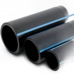 أنابيب HDPE الوطني لشبكات المياه ذات الضغط العالي  ضغط 10 بار قطر خارجي 125 مم سمك 6 مم لون اسود