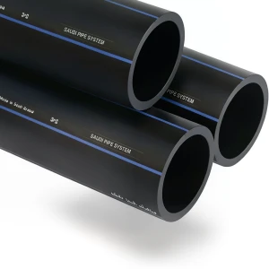 أنابيب HDPE السعودي PE 80 ضغط 12.5 بار قطر خارجي 40 مم سمك 3.7 مم لون أسود | مصنع أنظمة الانابيب السعودي (SPS)