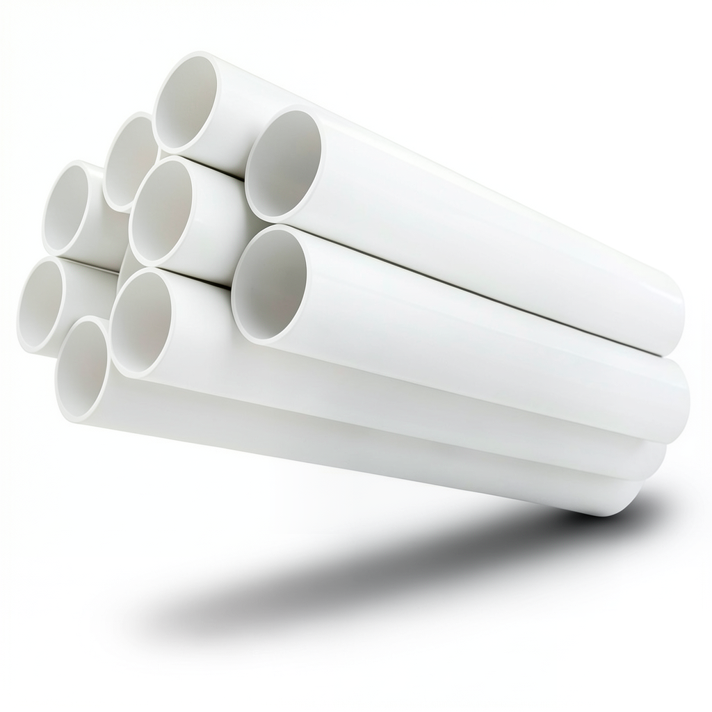 مواسير UPVC جدول 40 مقاس ½ إنش سمك 2.77 مم لون أبيض