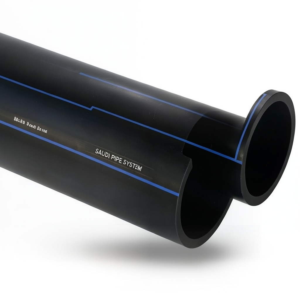 SPS HDPE Pipes PE 80 Pressure 8 Bar Outside Diameter 32 mm Thickness 2 mm Black | Saudi Pipes Systems (SPS)