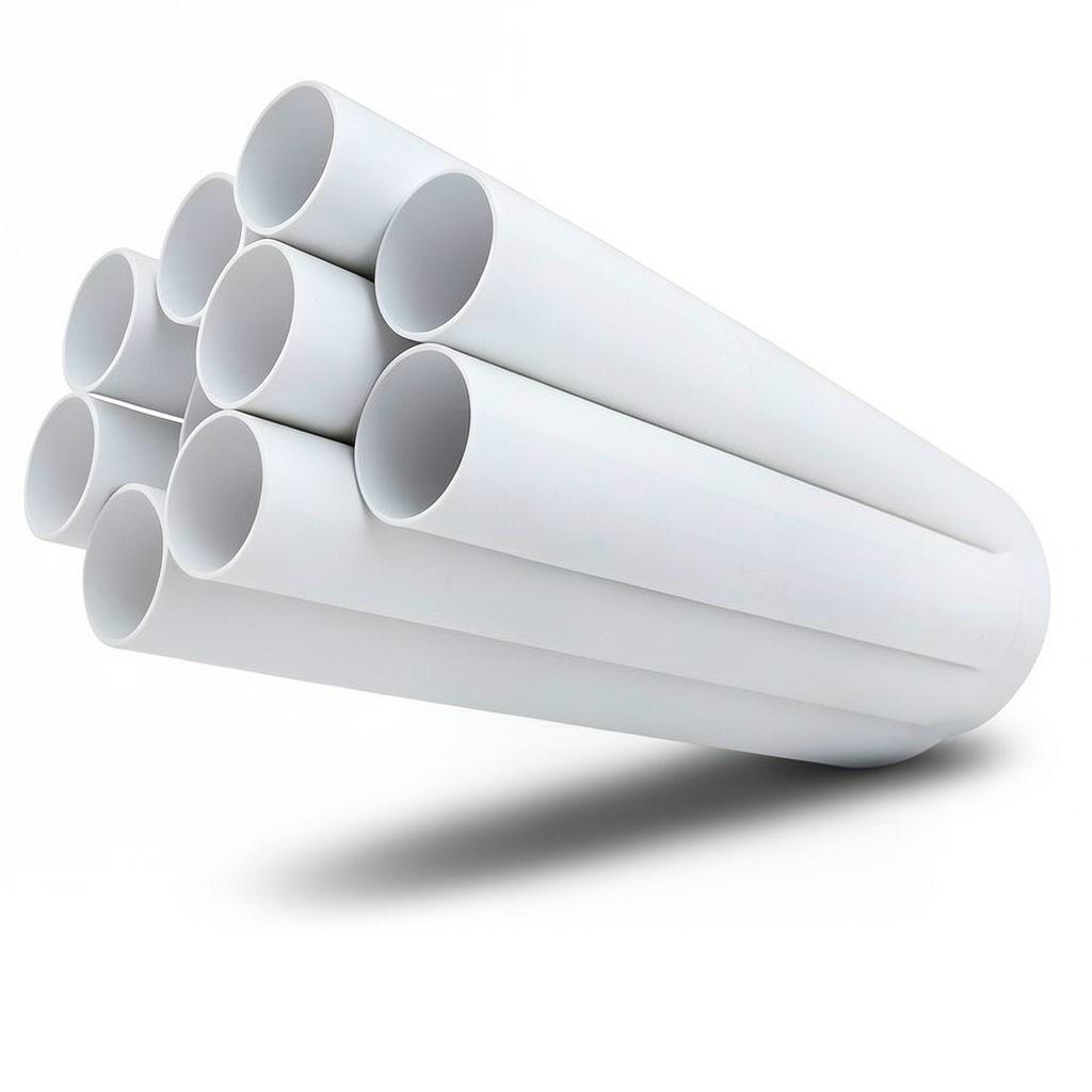 مواسير UPVC جدول 40 مقاس 1 إنش سمك 3.38 مم لون أبيض